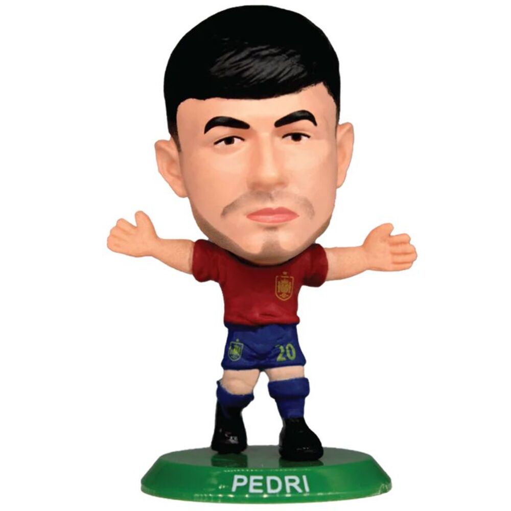 Spain Pedri SoccerStarz Football Figurine / Red/Blue/White
